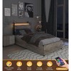 NicBex Industrial Style Metal Bed Frame with Storage Headboard & 4 Drawers,Modern Platform Bed for Bedroom,No Box Spring Needed - 2 of 4