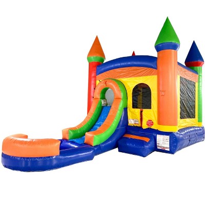 Pogo Bounce House Crossover Bounce House With Slide And Splash Pool ...