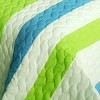 Slickblue Quilt Set Full/Queen with 2 Shams, Pre-Washed Reversible Bedding, Horizontal Stripes, 10 Colors, 3 Piece - 3 of 4