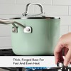 KitchenAid Hard Anodized 3qt Nonstick Ceramic Cookware Sauce Pan with Lid - Pistachio: Stainless Handle, Tempered Glass Lid - image 4 of 4