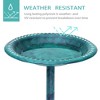 VECELO 28 in. Pedestal Outdoor Bird Bath with Solar Powered Fountain for Outside, Vintage Bronze Polyresin Lightweight, Yard/Garden Decoration - 4 of 4