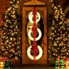 Tangkula Set of 3 Christmas Lighted Wreaths Pre-Lit Metal Wreaths on Red Ribbon - 2 of 4