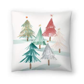 Christmas Trees Ii by Pi Holiday Collection -  14" x 14" Throw Pillow - Americanflat