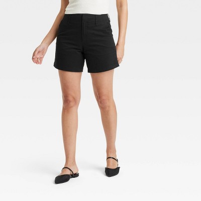 Women's High-Rise Chino Shorts - A New Day™ Black 6