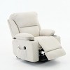 Remote Power Lift Heated Massage Recliner Chair for Seniors,37.4"W Corduroy Sofa with Cup Holder & Side Pockets for Living Room-Baofuwish - 3 of 4