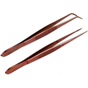 O'Creme Rose Gold Stainless Steel Precision Kitchen Culinary Fine-Tip Tweezer Tongs - Rose Gold - 1 of 2