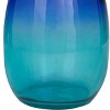 11'' x 7'' Recycled Glass Vase with Ombre Effect Blue - Storied Home: Handcrafted, Indoor Amphora Design - 3 of 4