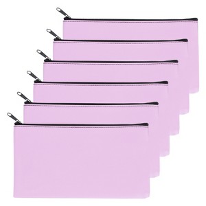 Unique Bargains PU Leather Security Water Resistant Tear Resistant Bank Deposit Bag 11"x 6" 6 Pcs - 1 of 4