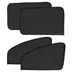 iNova"4Pcs Car Window Magnet Covers, Breathable Mesh UV Protection Sun Shade for Baby & Kids Privacy"Black - 1 of 4