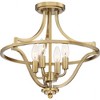 Quoizel Lighting Harvel 4 - Light Semi-Flush Mount in  Weathered Brass - 4 of 4