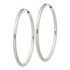 Black Bow Jewelry 2mm, Sterling Silver, Endless Hoop Earrings - 40mm (1 1/2 Inch) - 2 of 4