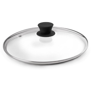 Cuisinel Glass Lid with Steam Vent - 10-Inch Universal Replacement Cover, Compatible with Lodge Cast Iron Skillets, Tempered & Oven Safe - 1 of 4