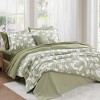 BAGOKIE Queen Bedding Set - Sage Green Floral Botanical Comforter Collection,  Sheets, Pillowcases & Shams 7-Piece - 2 of 4