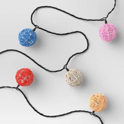 10ct LED Indoor Outdoor Orb and Globe String Lights Clear Bulbs - Threshold™