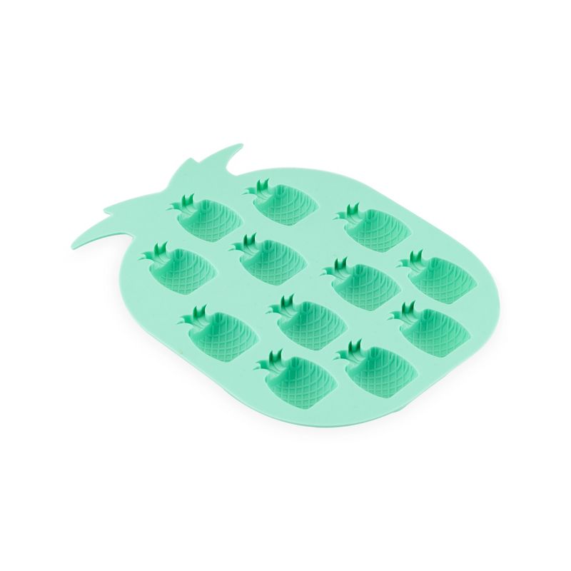 Blush Silicone Mold Pineapple Ice Cube Tray Shapes- Makes 12 Pineapple Ice Cubes - Dishwasher Safe Silicone Reusable Ice Cube Mold Aqua Set of 1, 4 of 6