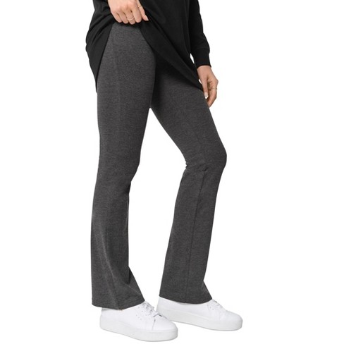 Ellos Women's Plus Size Knit Bootcut Leggings, 10/12 - Heather Charcoal :  Target