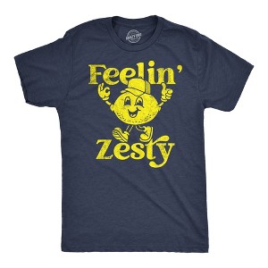 Mens Feelin Zesty Funny T Shirt Sarcastic Lemon Graphic Novelty Tee For Men - Crazy Dog Men's T Shirt - 1 of 4