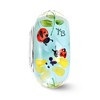 Black Bow Jewelry Fenton Sterling Silver Hand Painted Ladybug Love Glass Bead Charm - 3 of 4