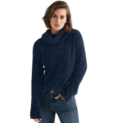 Women's chenille hotsell turtleneck sweater