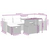 vidaXL 7 Piece Patio Sofa Set with Cushions Gray Poly Rattan - Gray without storage - 4 of 4