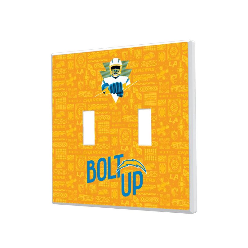 Keyscaper Los Angeles Chargers 2024 Illustrated Limited Edition Hidden-Screw Light Switch Plate, 1 of 2