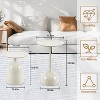 End Table Set of 2, Metal Round Coffee Tables Nightstand with Raised Edges, Modern Small End Table for Living Room Bedroom, Easy Assembly - 2 of 4