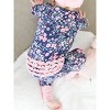 RuffleButts SoftSnooze Baby Girls Ruffle One Piece Convertible Pajamas - 4 of 4