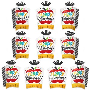 Big Dot of Happiness Teacher Retirement - Table Decorations - Happy Retirement Party Fold and Flare Centerpieces - 10 Count - 1 of 4