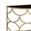 54" Altus Accent Table Gold Finish - Acme Furniture: Half Moon Design, No Assembly, Metal & Tempered Glass - 2 of 4