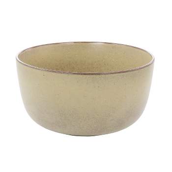 Our Table Landon 9.2 Inch Stoneware Round High Serving Bowl in Toast