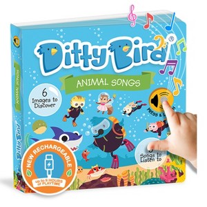 Ditty Bird Animal Songs Interactive Sound Book for Toddlers 1- 3 Musical Books for 1 Year Old Baby Shark - (Board Book) - 1 of 1