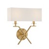 Savoy House Arondale 2 - Light Wall Light in  Warm Brass - 2 of 3