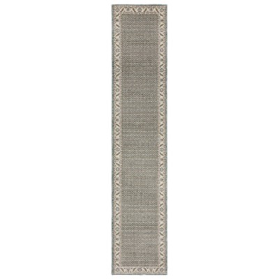 Oriental Weavers Andorra 2429A Blue/ Ivory Indoor Area Rug - 2'6" x 12'