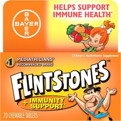 Flintstones Multivitamins Plus Immunity Support Dietary Supplement Chewable Tablets - Mixed Fruit - 70ct