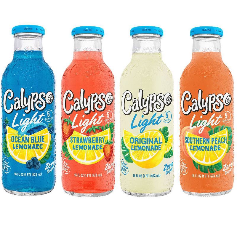 Calypso Light Southern Peach Lemonade - 16 fl oz Glass Bottle, 3 of 4