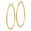 Black Bow Jewelry 2mm, 14k Yellow Gold Diamond-cut Hoops, 55mm (2 1/8 Inch) - 2 of 4