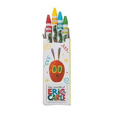 Eric Carle;Fun Express 3 1/2" 4-Color World of Eric Carle The Very Hungry Caterpillar™ Crayons - 24 Boxes
