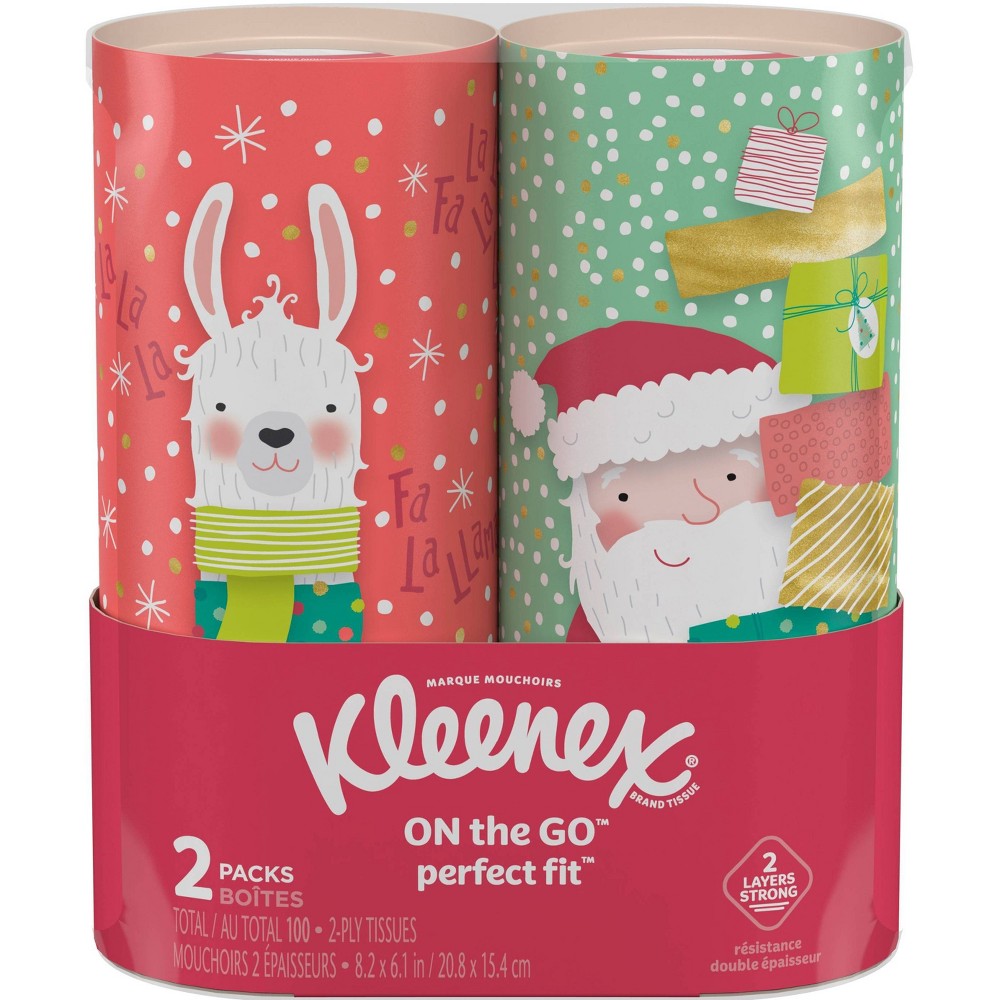 Kleenex Perfect Fit Holiday Facial Tissue - 2pk/50ct ( colors may vary )