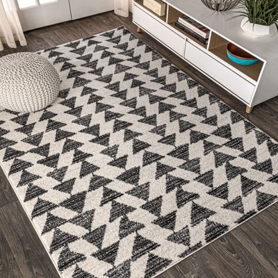 Jonathan Y Aisha Moroccan Triangle Geometric Cream/black 12 Ft. X 18 Ft ...