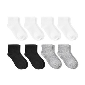 Toddler 8pk Ankle Socks - Dealworthy™ - 1 of 3