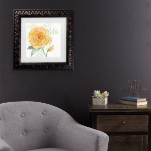 Trademark Fine Art Sheila Golden The Yellow Rose Matted Framed Art - 1 of 4