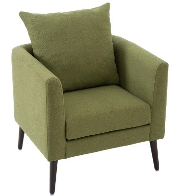 NicBex Chenille Accent Chair,Upholstered Living Room Chairs with Pillow and Solid Wood Legs,Modern Comfy Arm Chair,Accent Chairs for Living Room