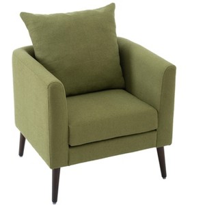 NicBex Chenille Accent Chair,Upholstered Living Room Chairs with Pillow and Solid Wood Legs,Modern Comfy Arm Chair,Accent Chairs for Living Room - 1 of 4