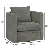 GDFStudio Annabelle Modern 32" Ultra Soft Performance Fabric Upholstered Swivel Barrel Chair - 3 of 4