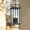 Possini Euro Design Jericho Modern Outdoor Hanging Light Textured Black 24 1/4" Clear Glass Panel for Post Exterior Barn Deck House Porch Yard Patio - 2 of 4