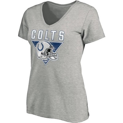 NFL Indianapolis Colts Women's Heather Short Sleeve V-Neck T-Shirt - S