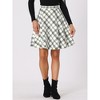 INSPIRE CHIC Women's Christmas Plaids Vintage Tartan Elastic Waist Knee Length A-Line Skirt - 3 of 4