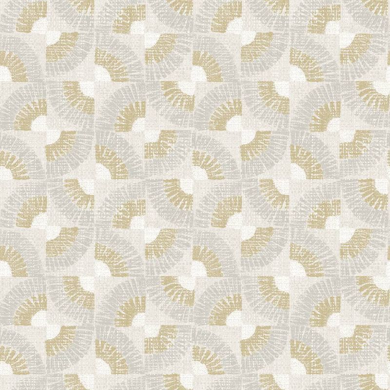 Tempaper Grasscloth Fans Peel and Stick Wallpaper Canary Gold, 1 of 8