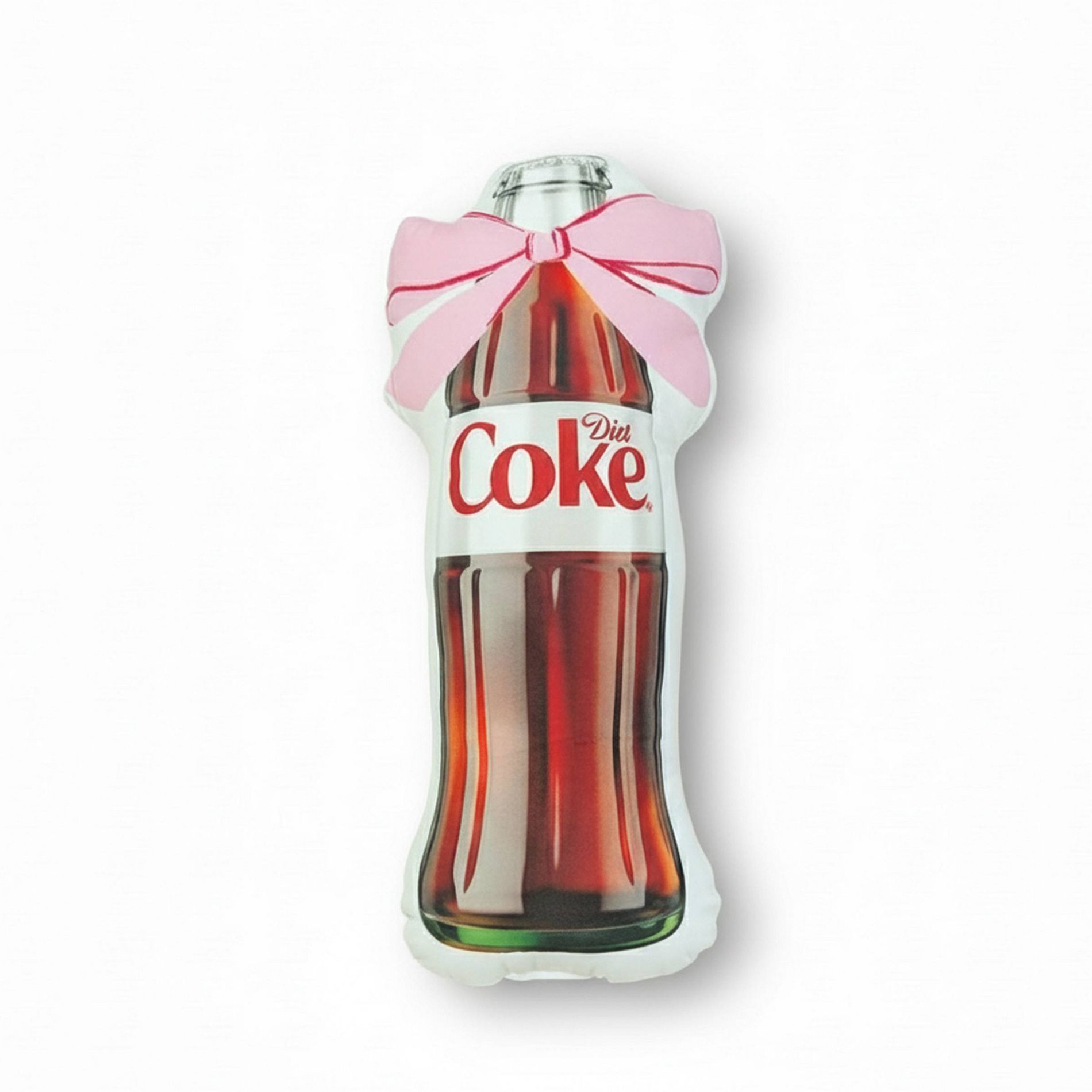 Coca-Cola Diet Coke Bottle Novelty Plush Throw Pillow White