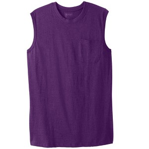Boulder Creek by KingSize Men's Big & Tall Heavyweight Pocket Muscle Tee - 1 of 4